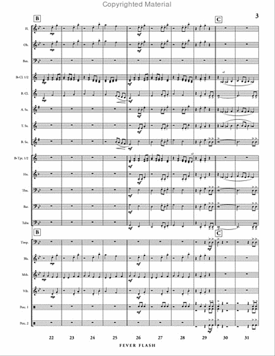 Fever Flash Concert Band scores gallery preview page 4