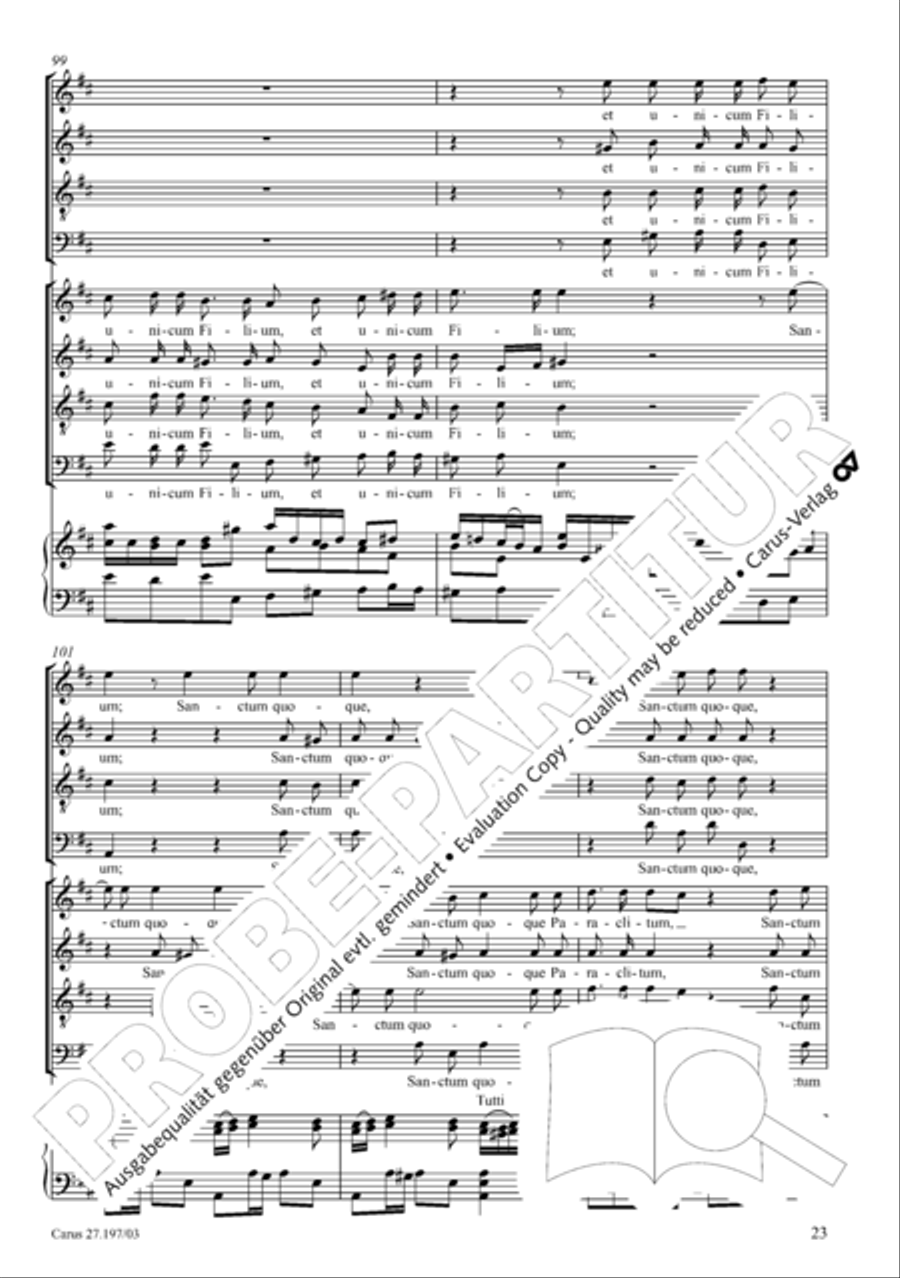 Te Deum in D a due cori SSATB scores gallery preview page 23