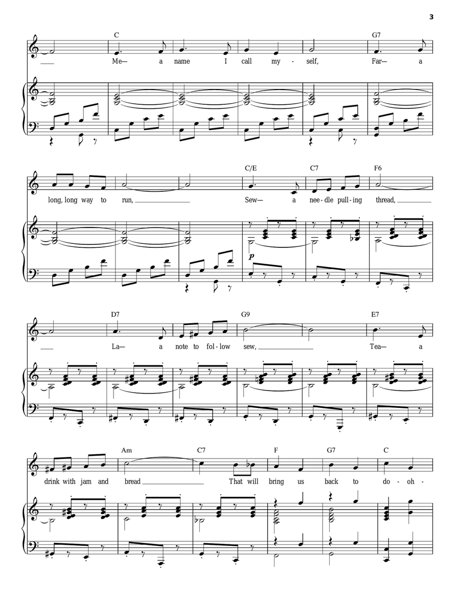Do-Re-Mi Piano, Vocal scores gallery preview page 3