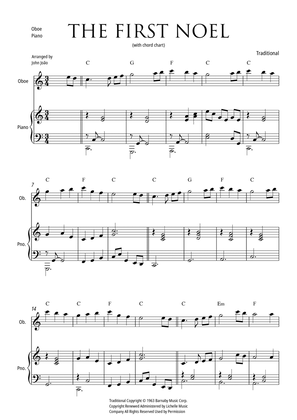 The First Noel (Oboe and Piano, with Chord Chart)