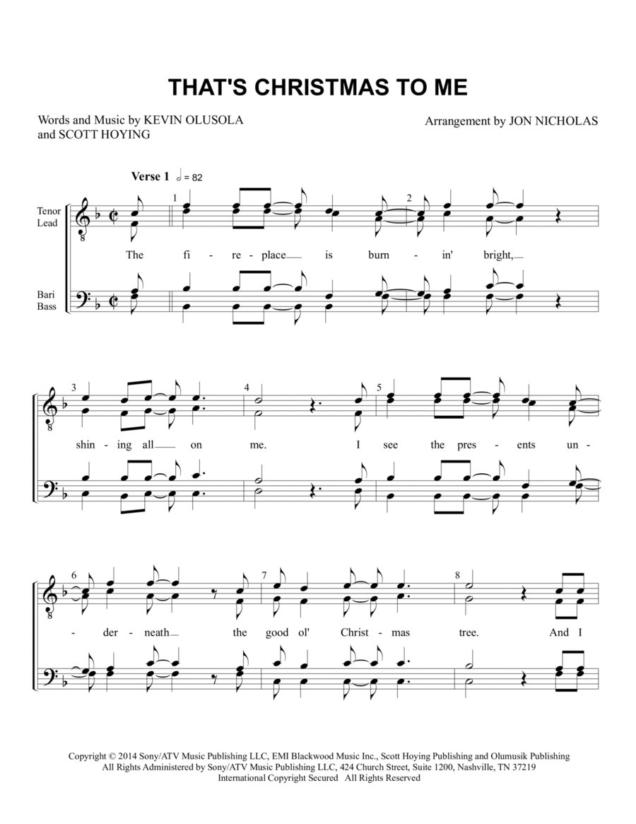 That's Christmas To Me TTBB scores gallery preview page 1