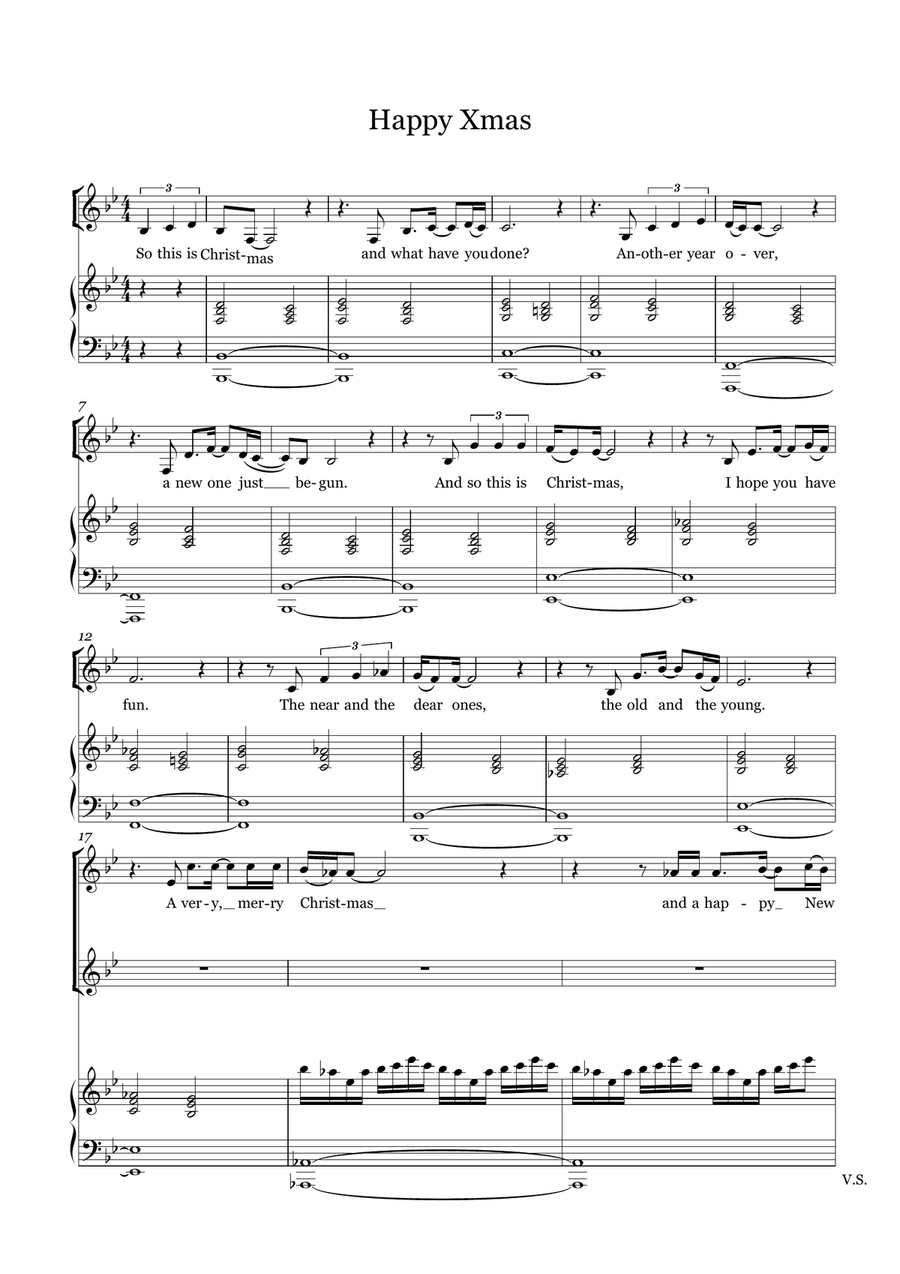 Happy Xmas (War Is Over) Small Ensemble scores gallery preview page 6