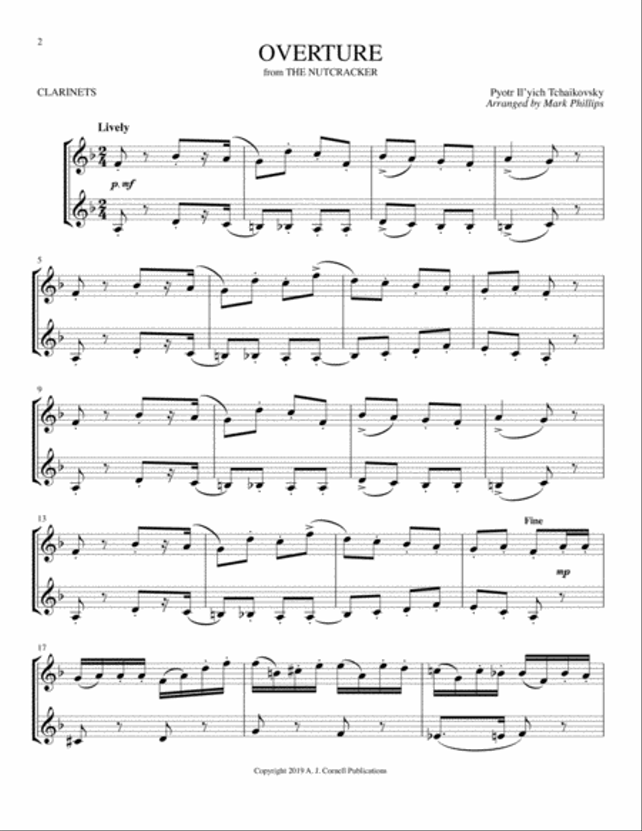 The Nutcracker Suite (complete) Clarinet Duet scores gallery preview page 2