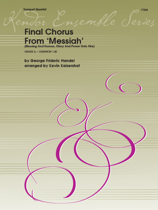 Book cover for Final Chorus From 'Messiah' (Blessing And Honour, Glory And Power Unto Him)