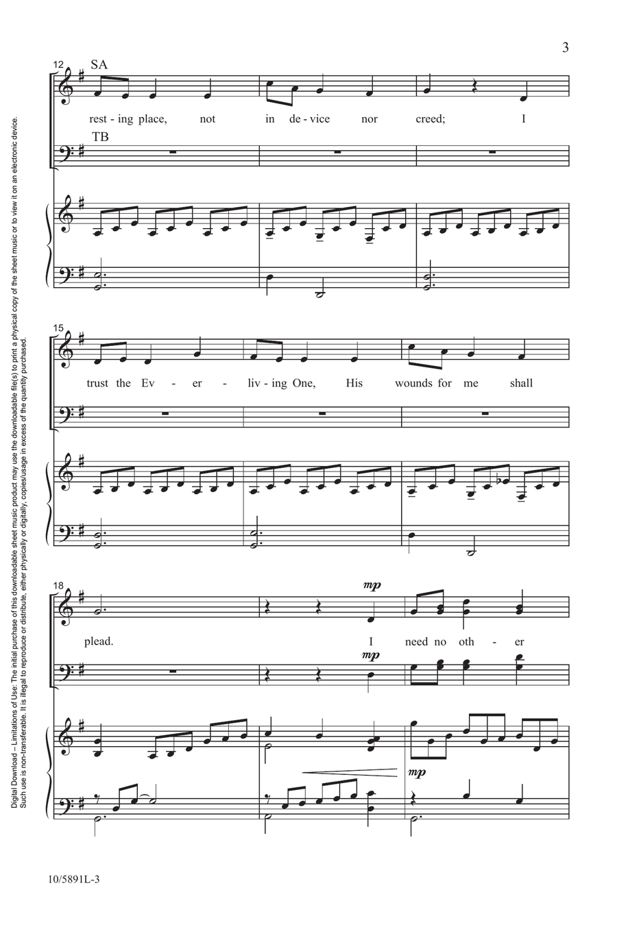 My Faith Has Found a Resting Place Choir scores gallery preview page 3