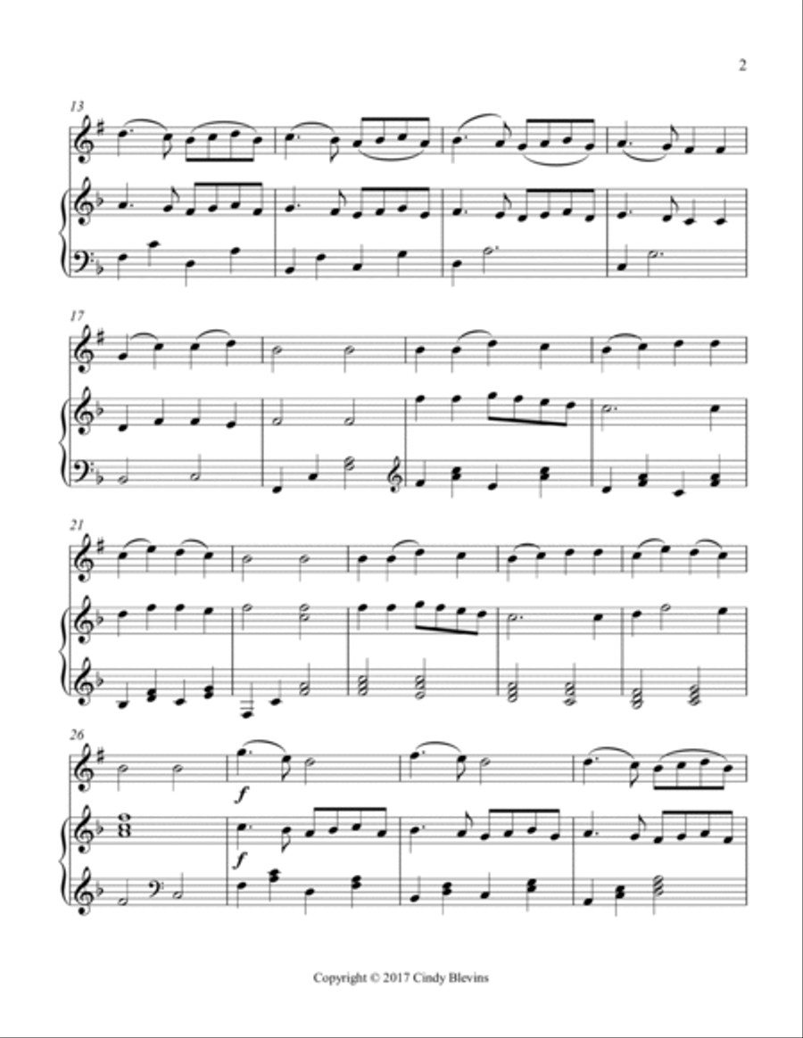 Ding Dong! Merrily on High, for Piano and Clarinet B-Flat Clarinet scores gallery preview page 3