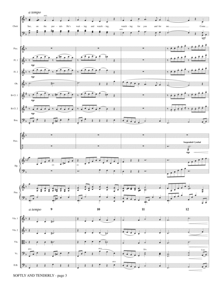 Softly and Tenderly - Full Score