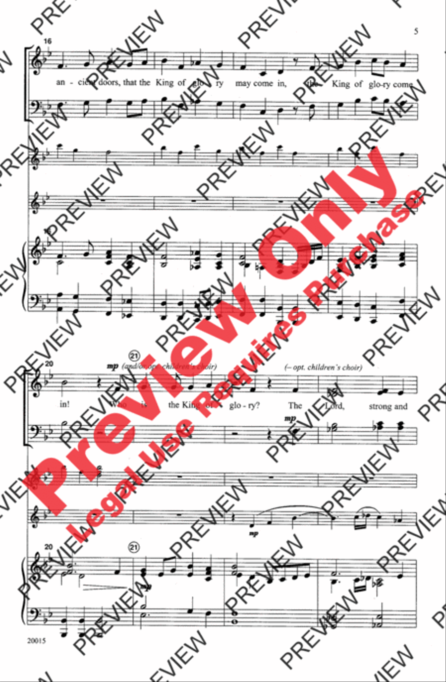Let the King Come In! Let the King Come In! 4-Part scores gallery preview page 5