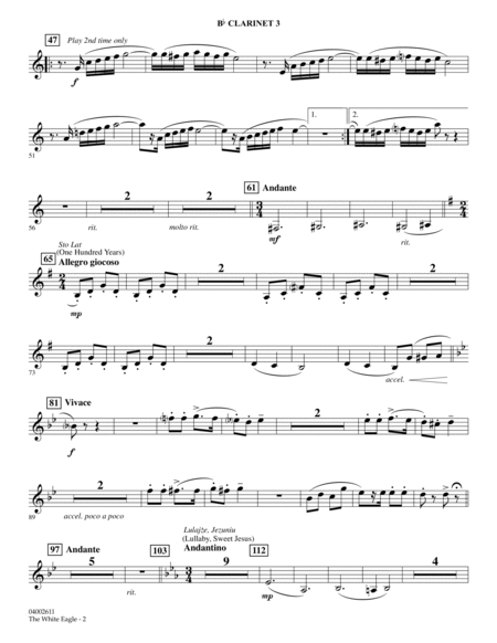 The White Eagle (A Polish Rhapsody) - Bb Clarinet 3