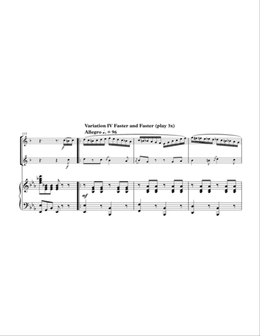 The Carnival of Venice for Cornet and Trumpet Duo with Piano accompaniment Brass Duet scores gallery preview page 7