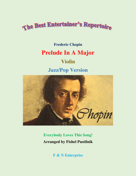 "Prelude In A Major" by Frederic Chopin for Violin (with Background Track)-Jazz/Pop Version image number null