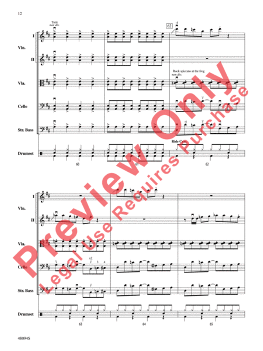 Rockin' 67 Blues String Orchestra scores gallery preview page 13