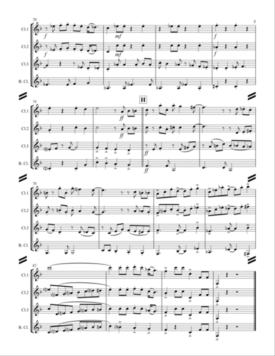 Spanish Flea Woodwind Ensemble scores gallery preview page 6
