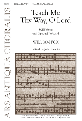 Book cover for Teach Me Thy Way, O Lord