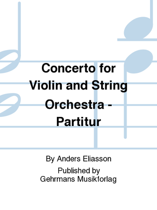 Book cover for Concerto for Violin and String Orchestra - Partitur