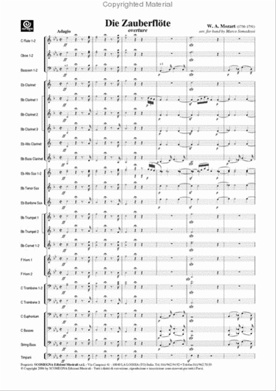 The Magic Flute - Overture Concert Band scores gallery preview page 3