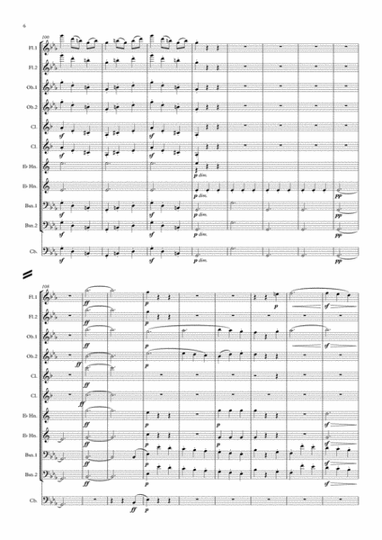 Beethoven: Symphony No.2 Op.36 Mvt.III Scherzo (transposed version) - wind dectet image number null