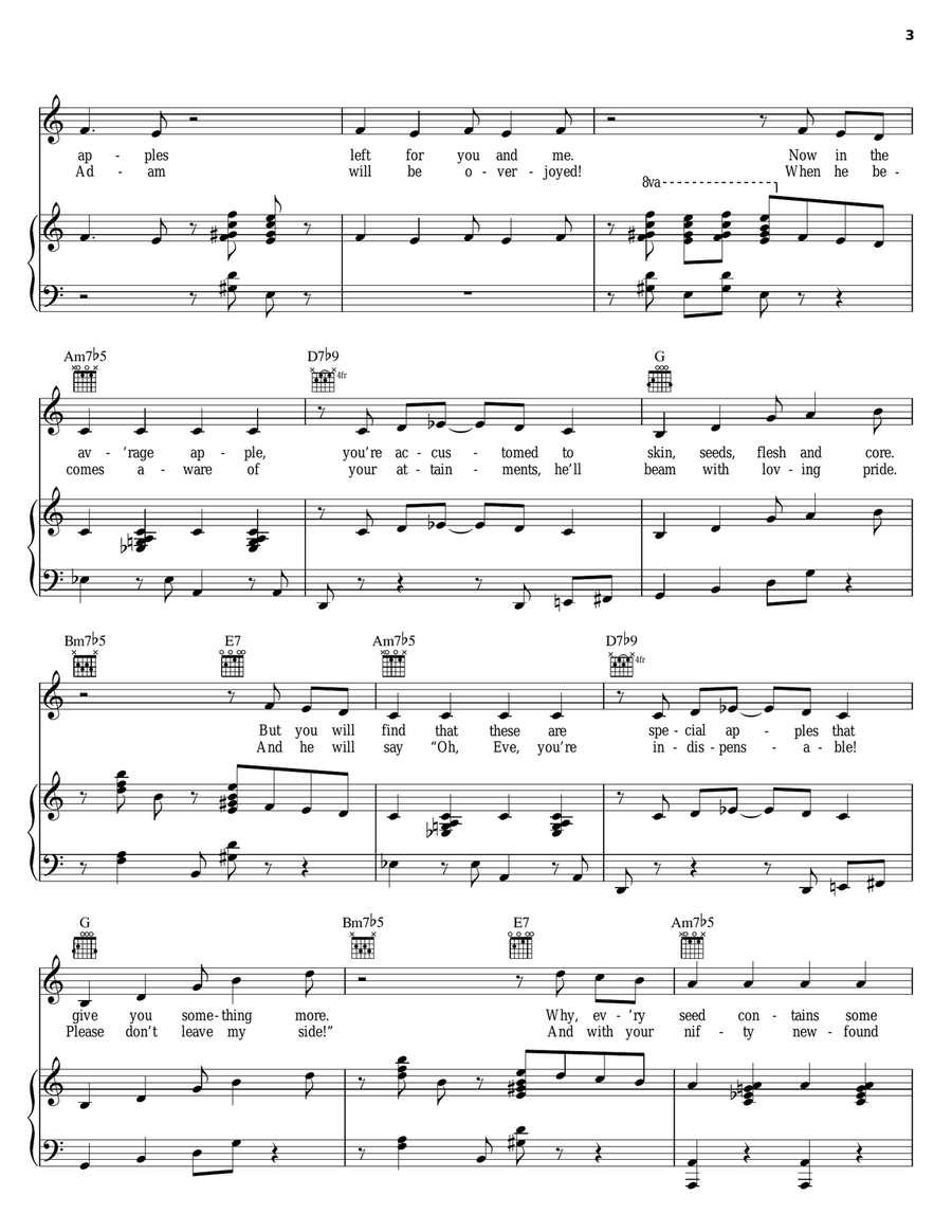 The Apple Tree (Forbidden Fruit) (from The Apple Tree) Guitar scores gallery preview page 3
