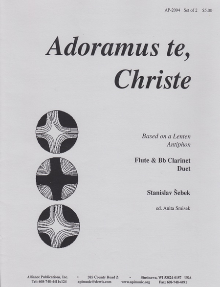Adoramus Te, Christe Flute Clarinet Duet image number null
