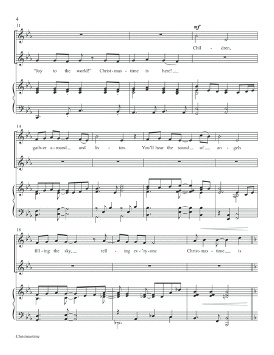 Christmastime Children's Choir scores gallery preview page 5