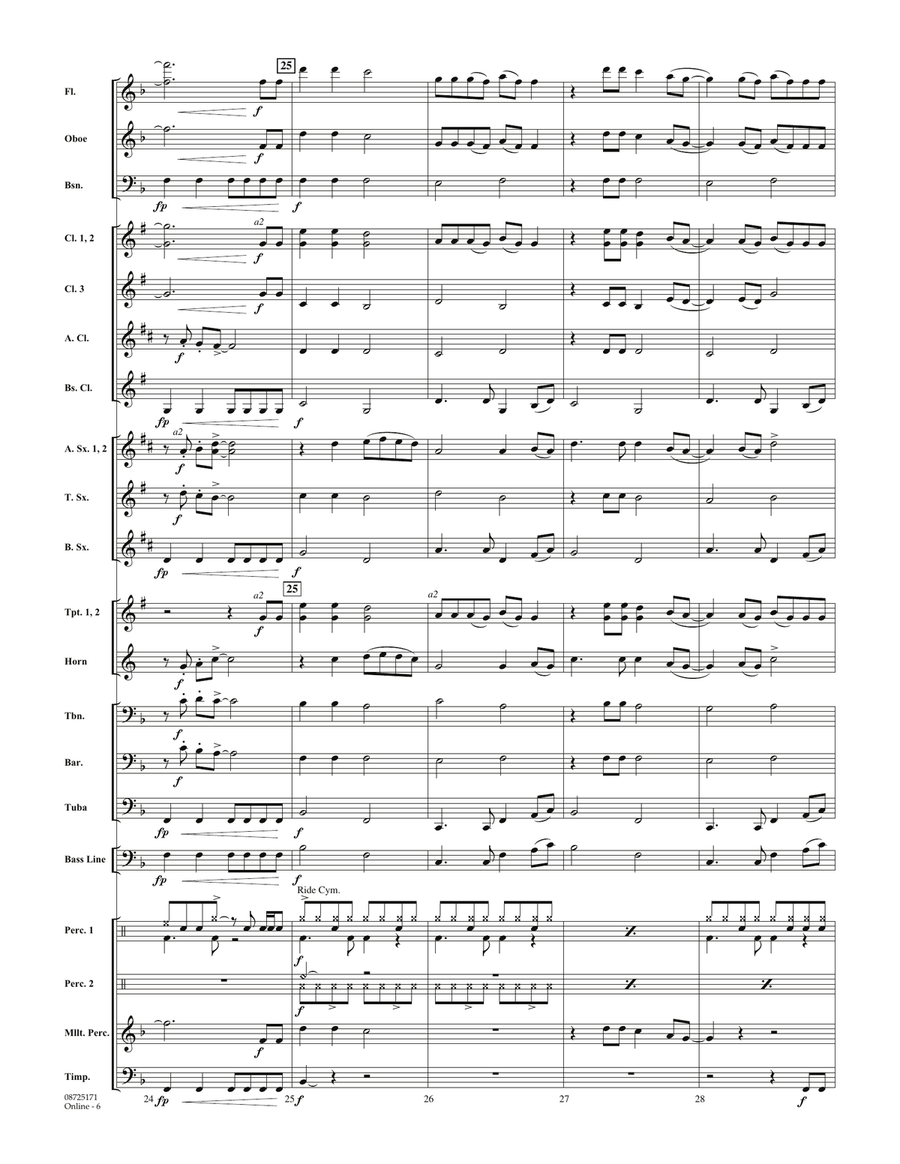 Online - Full Score Online - Full Score Concert Band scores gallery preview page 6