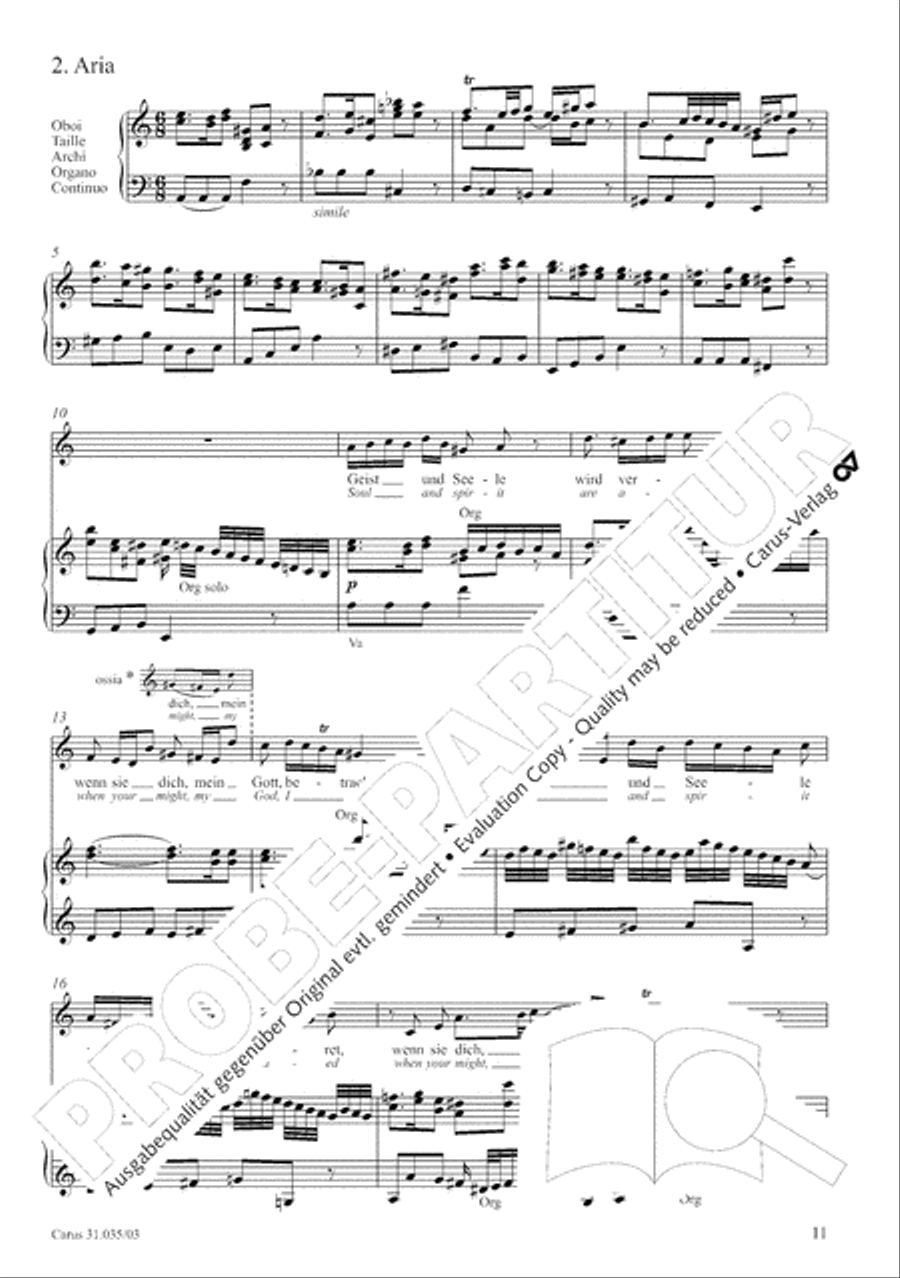 Soul and spirit are astounded (Geist und Seele wird verwirret) English Horn scores gallery preview page 12