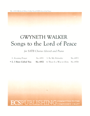 Book cover for Songs to the Lord of Peace: 2. I Have Called You
