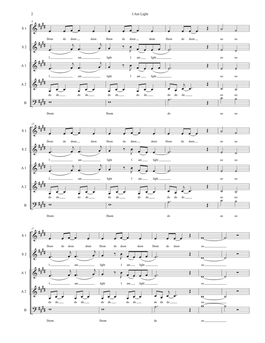 I Am Light I Am Light SSAA scores gallery preview page 2
