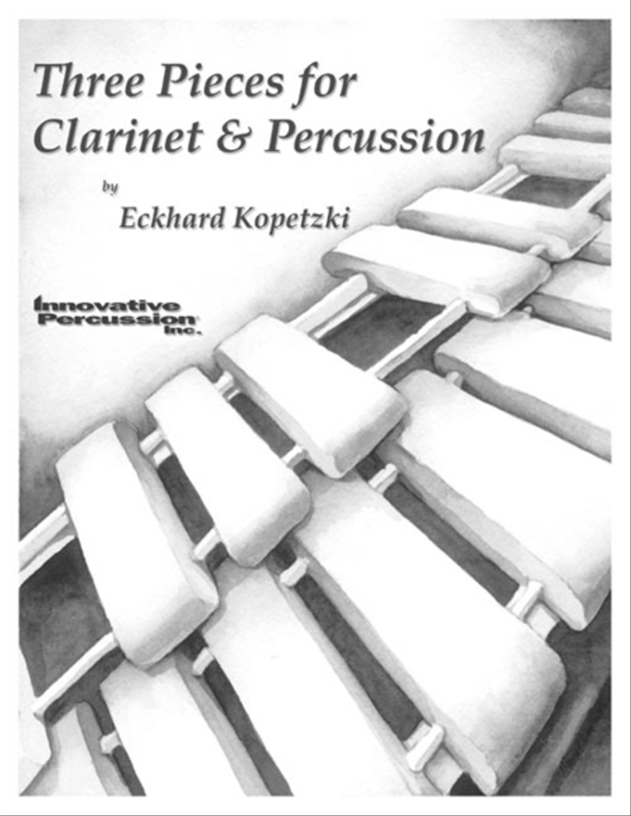 Three Pieces for Clarinet and Percussion B-Flat Clarinet scores gallery preview page 1