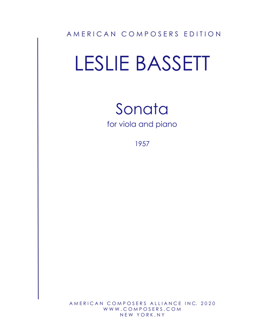 [Bassett] Sonata for Viola and Piano Piano scores gallery preview page 1