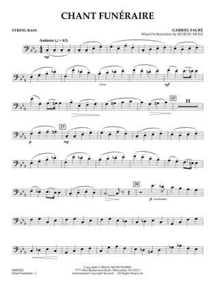 Chant Funeraire (arr. Myron Moss) - String Bass