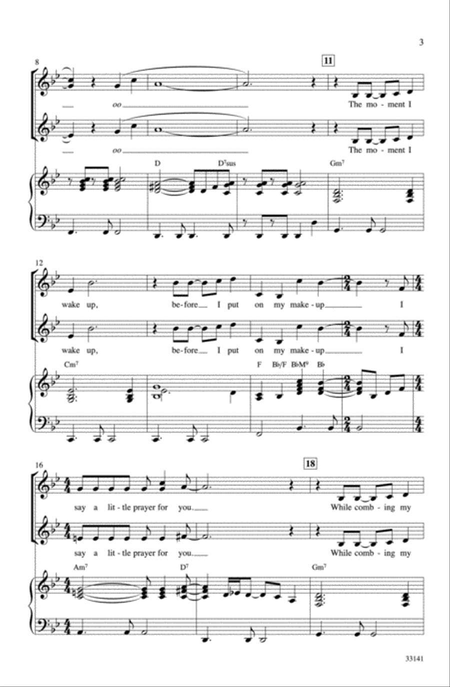 I Say a Little Prayer I Say a Little Prayer Women's Choir scores gallery preview page 3