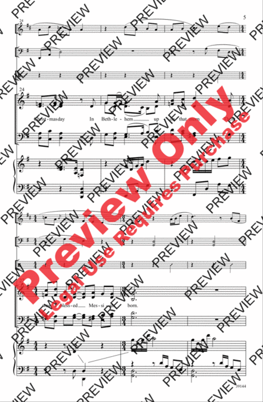 Enniscorthy Carol Enniscorthy Carol 4-Part scores gallery preview page 5