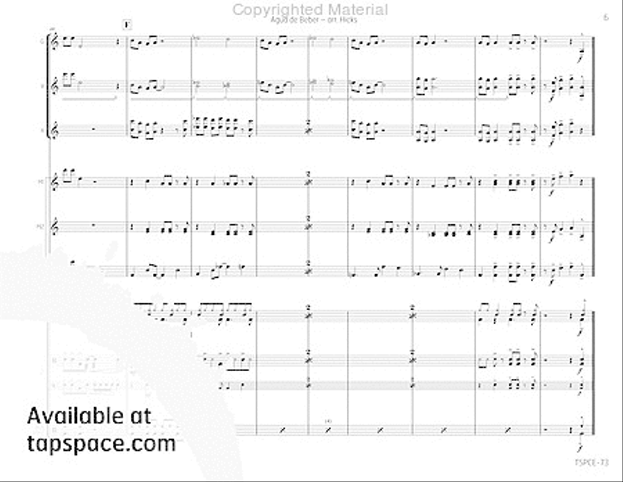Agua de Beber Percussion Ensemble scores gallery preview page 10