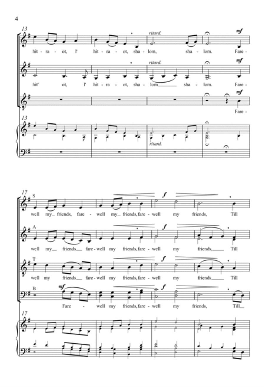 Shalom Chaverim 4-Part scores gallery preview page 3