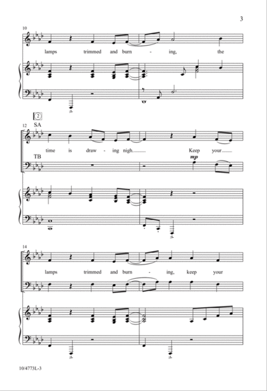 Keep Your Lamps Trimmed and Burning 4-Part scores gallery preview page 3