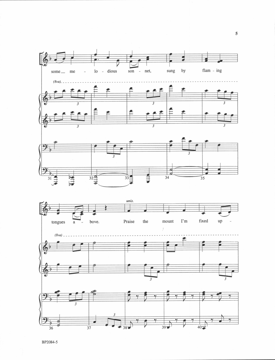 Come Thou Fount - Musselman 4-Part scores gallery preview page 5