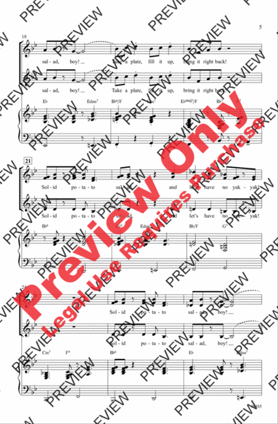 Solid Potato Salad Women's Choir scores gallery preview page 4