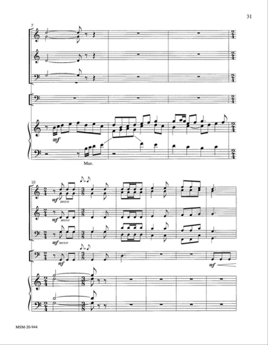 Three Pieces for Brass Quintet, Timpani, and Organ Organ scores gallery preview page 11
