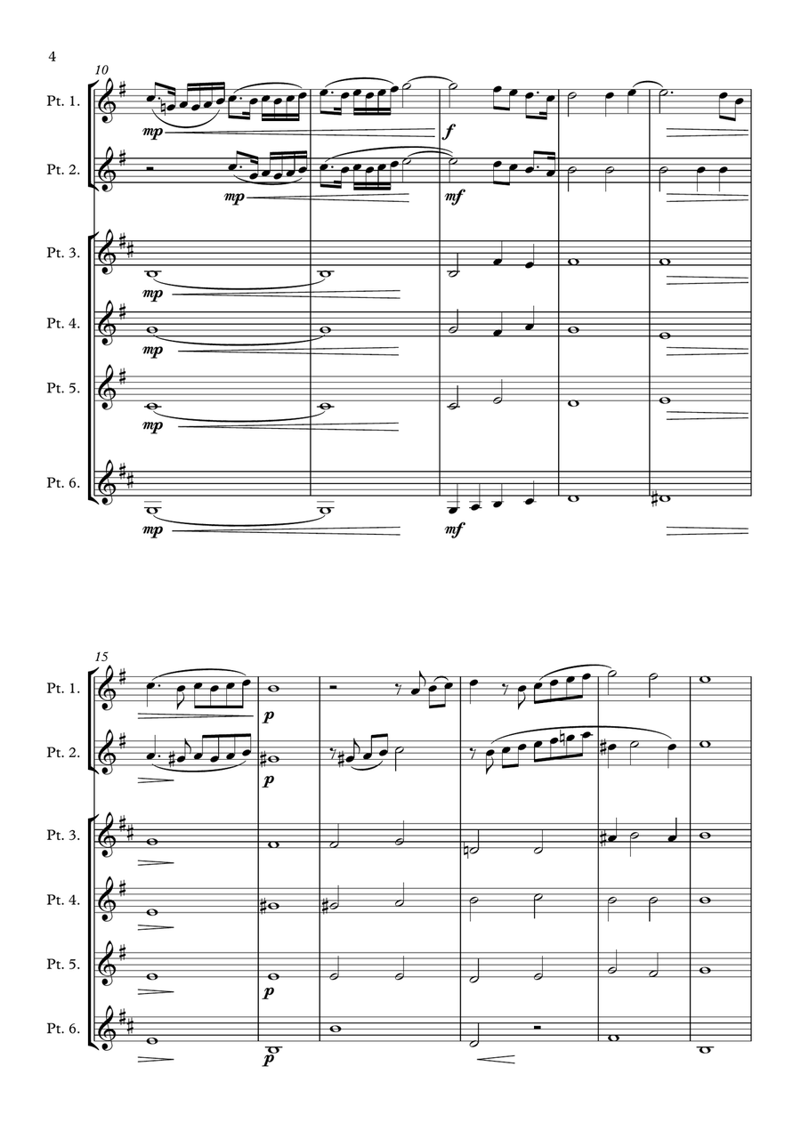 Monteverdi - The Seventh Book of Madrigals (1619) - 05. O come sei gentile a6 Brass Ensemble scores gallery preview page 4