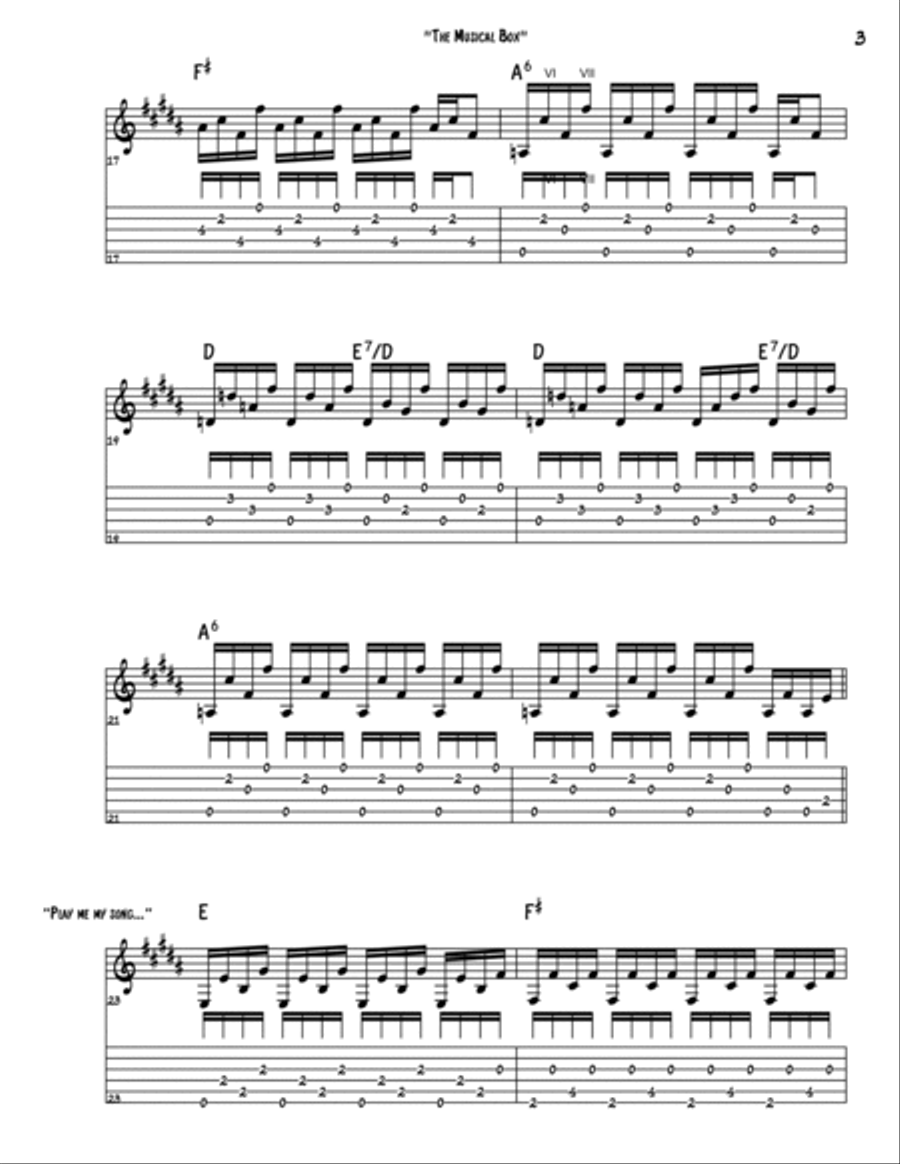 The Musical Box Guitar Tablature scores gallery preview page 3