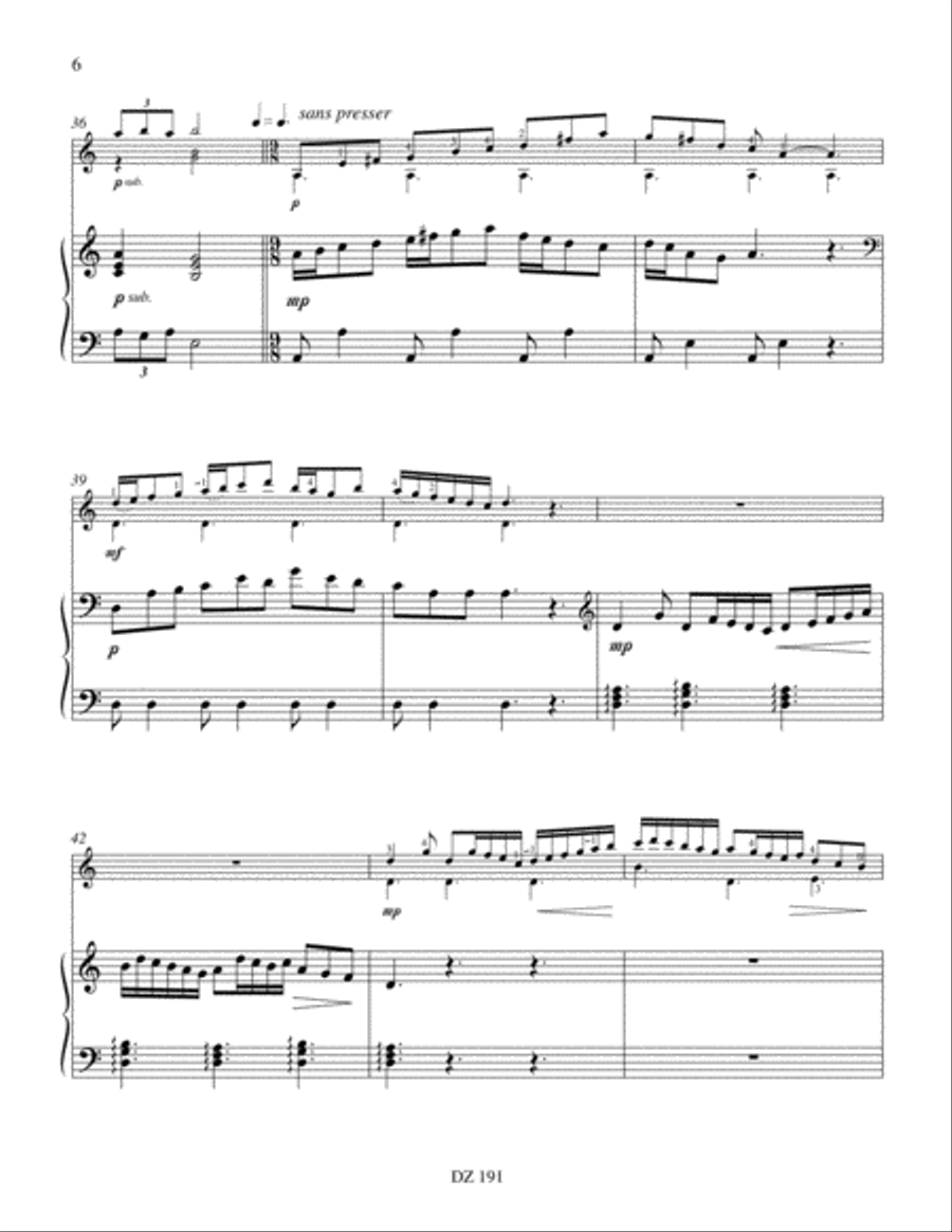 Élégie amoureuse dans le style des anciens, opus 45 Harp scores gallery preview page 6