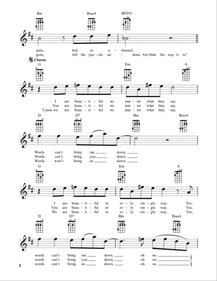 Beautiful Ukulele scores gallery preview page 2