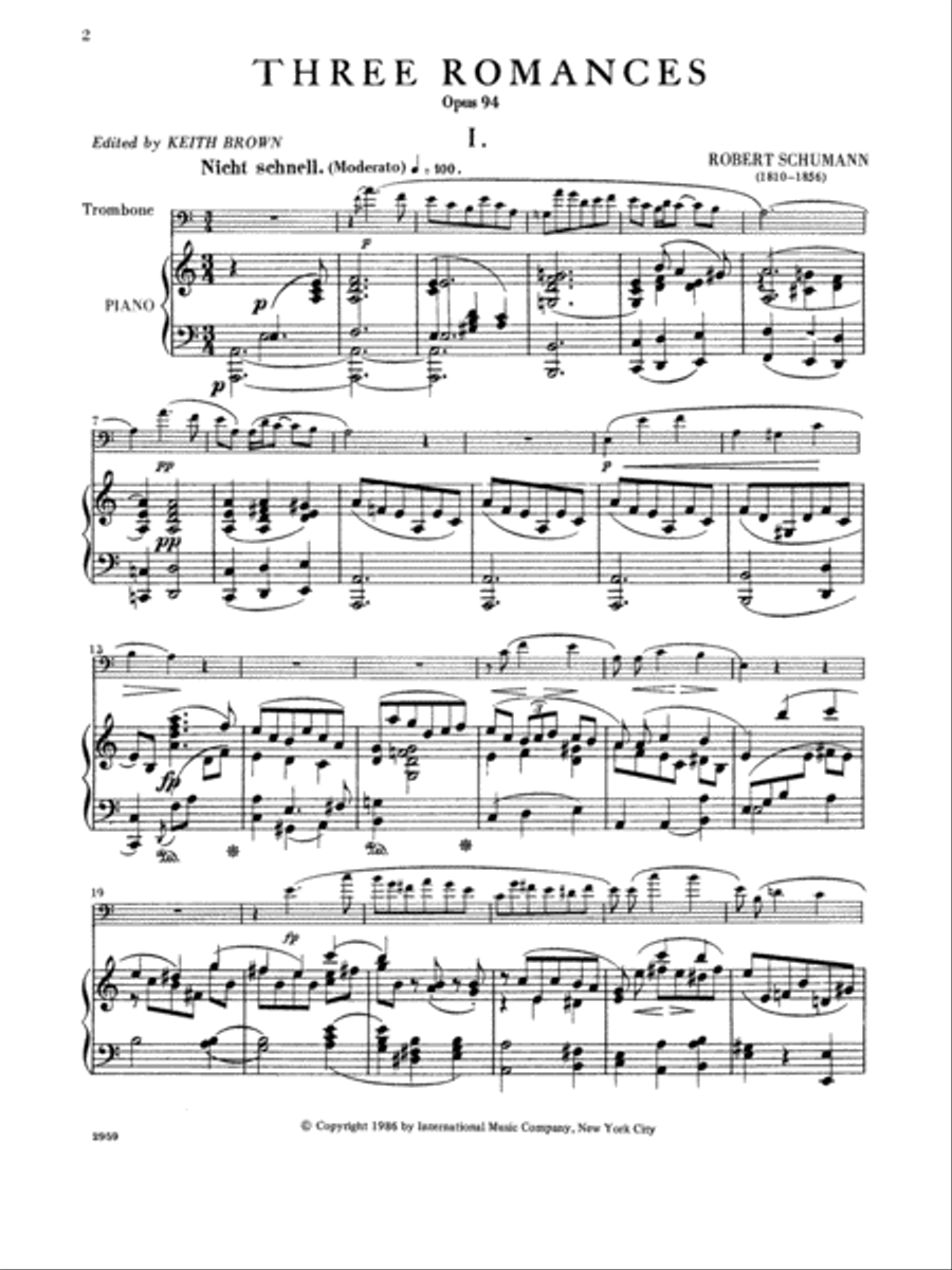 Three Romances, Opus 94 Bis Piano Accompaniment scores gallery preview page 2