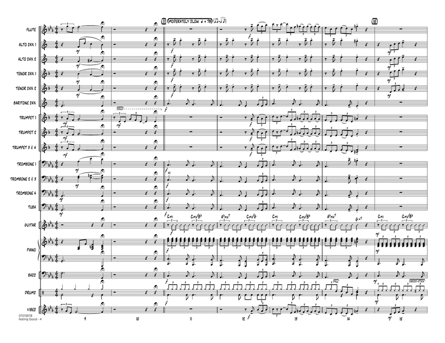 Feeling Good - Conductor Score (Full Score) Jazz Ensemble scores gallery preview page 3