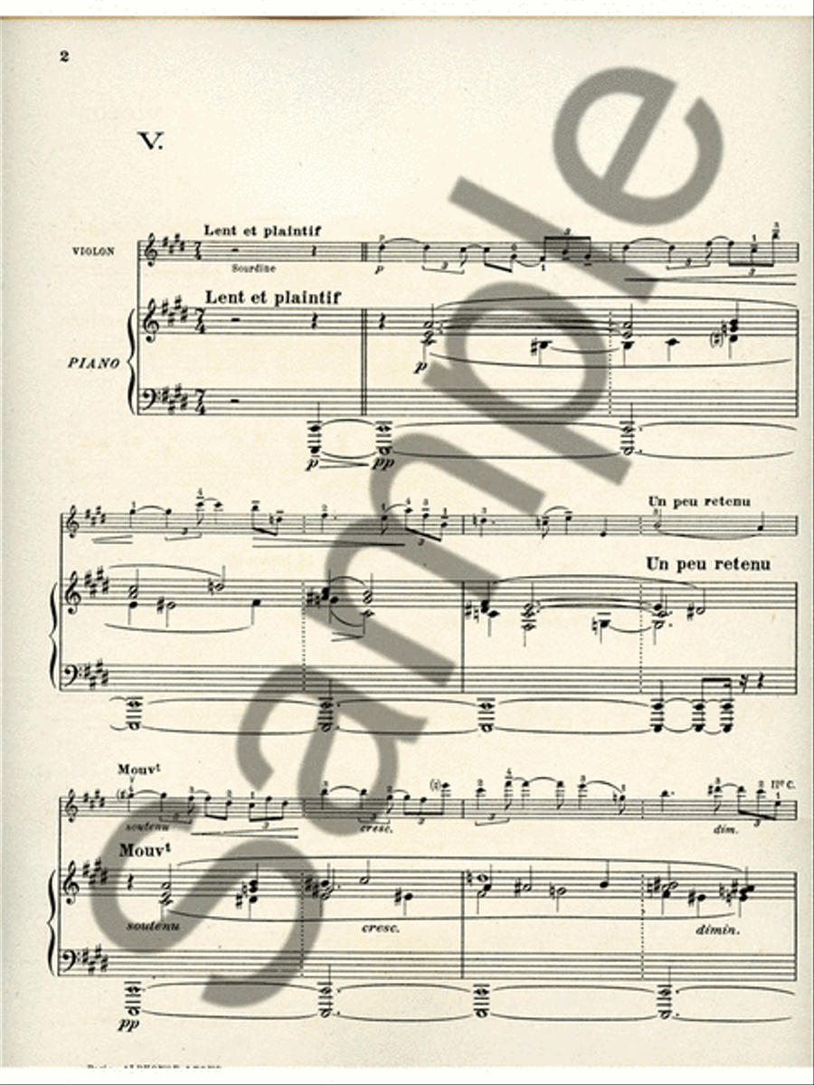 Dans La Maison Triste Violin Solo scores gallery preview page 2
