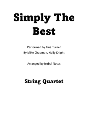 Book cover for The Best (simply The Best)