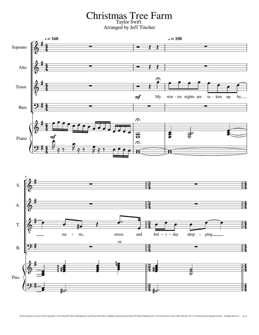 Christmas Tree Farm Christmas Tree Farm 4-Part scores gallery preview page 2