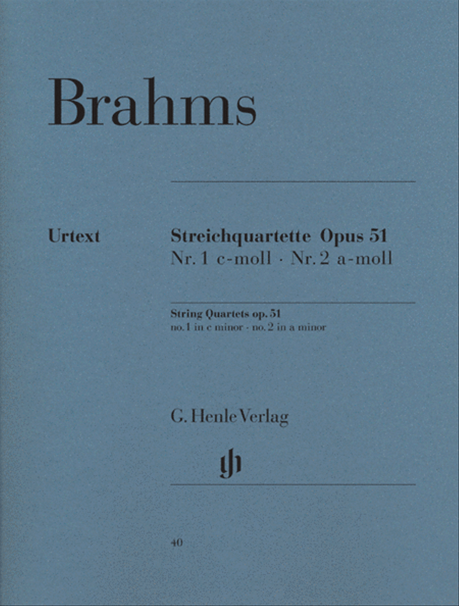 String Quartets op. 51/1&2 String Quartet scores gallery preview page 1