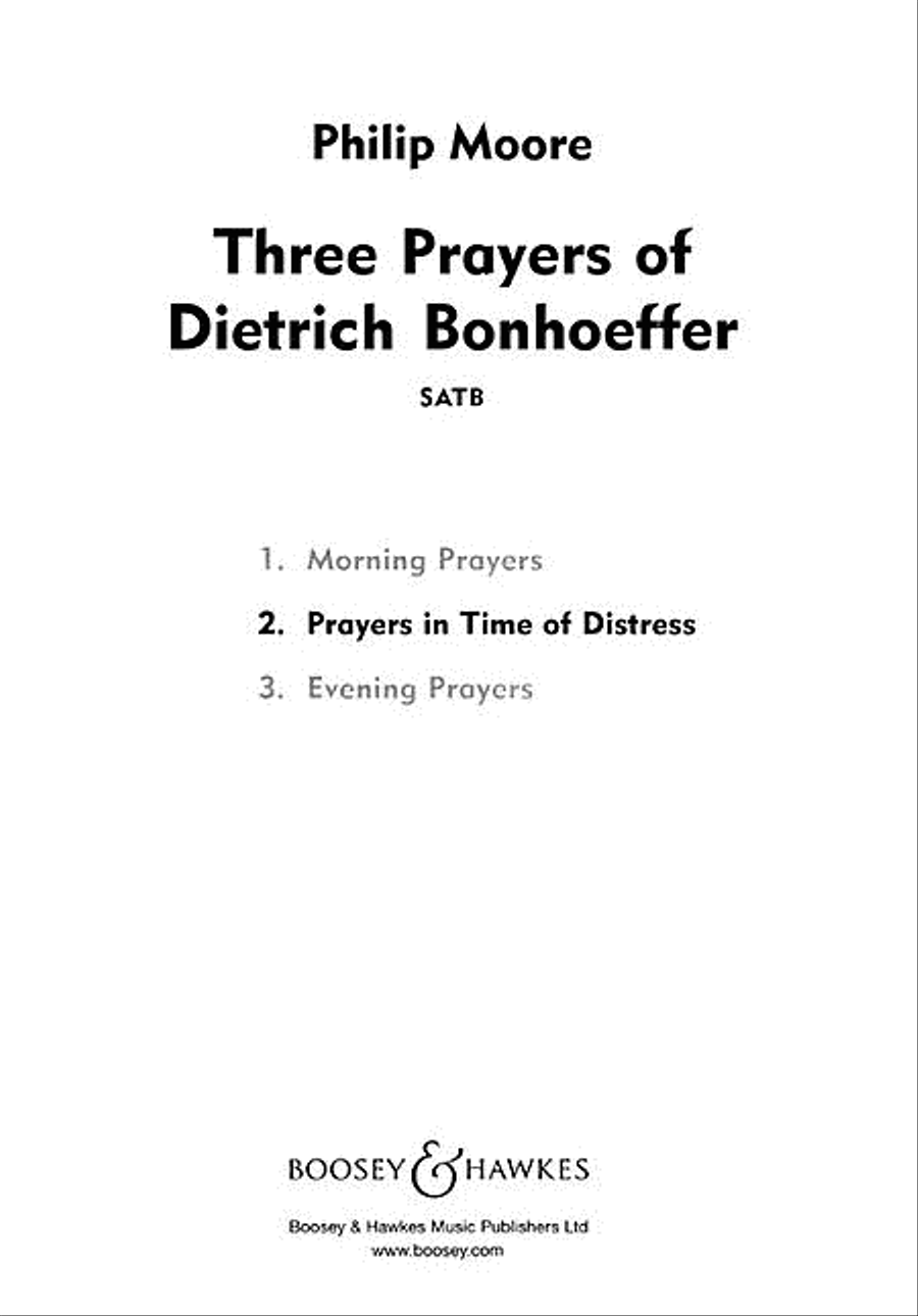 Prayers in Time of Distress 4-Part scores gallery preview page 1